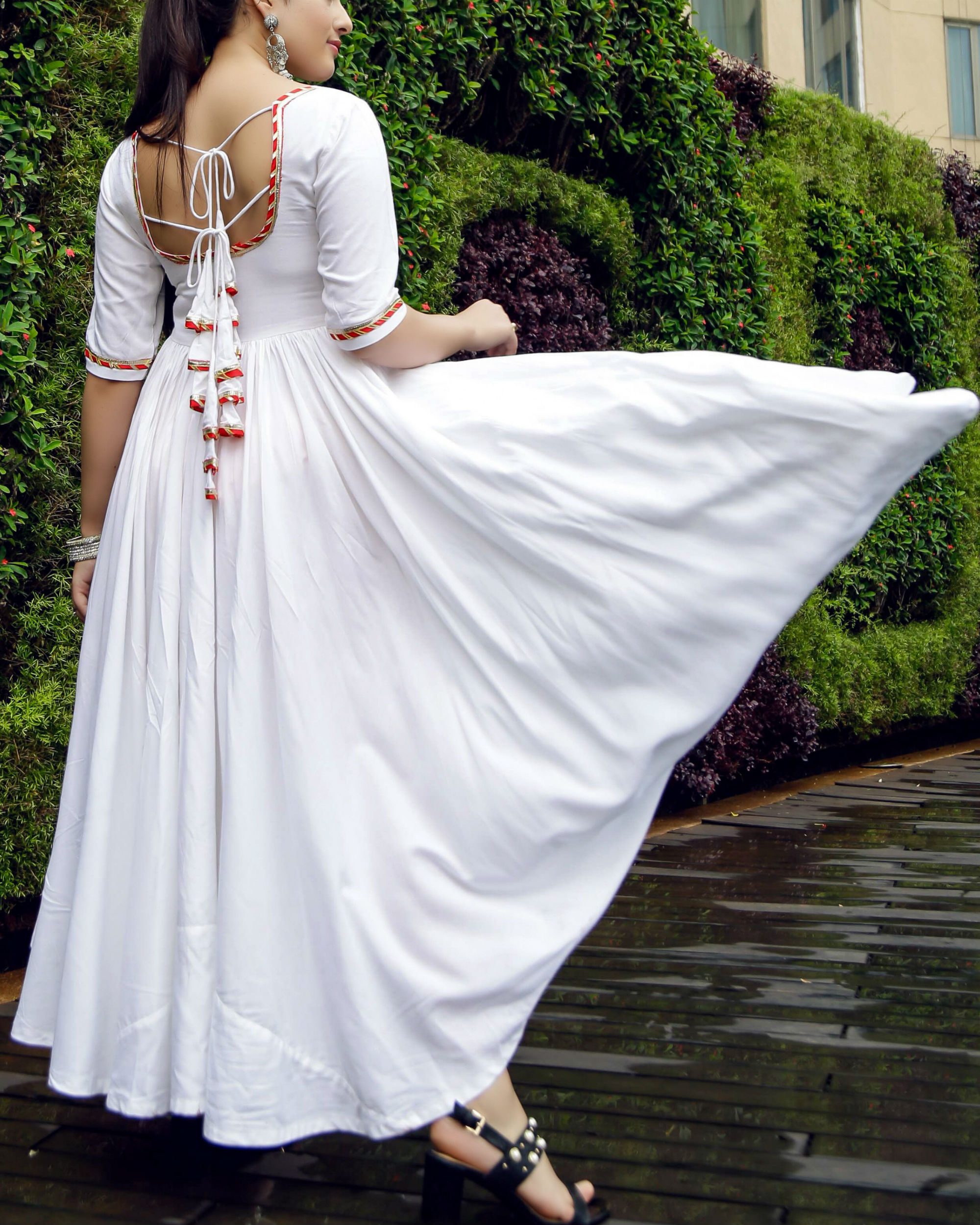 White tassel dress by Aachho The Secret Label