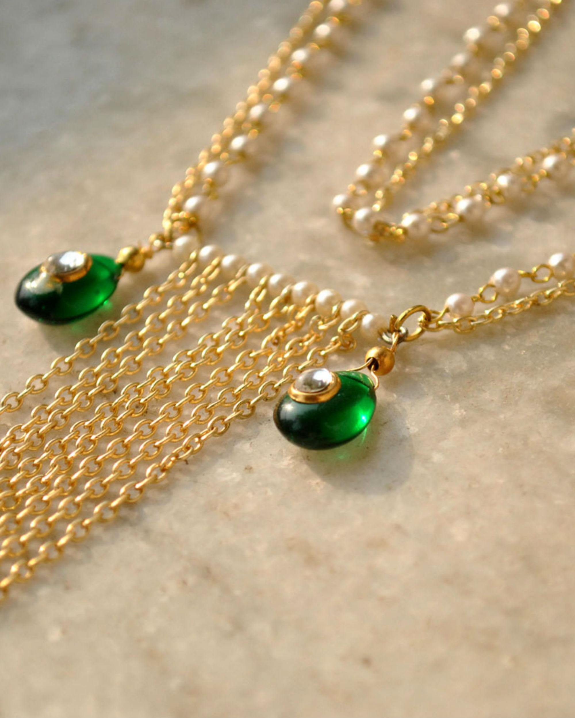 Pearl loop necklace by Abhika Creations The Secret Label