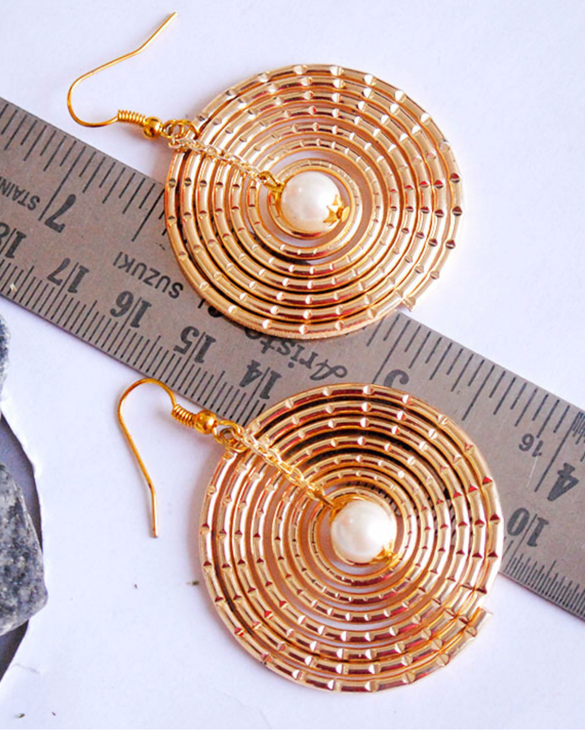 Golden coil earrings by Abhika Creations The Secret Label
