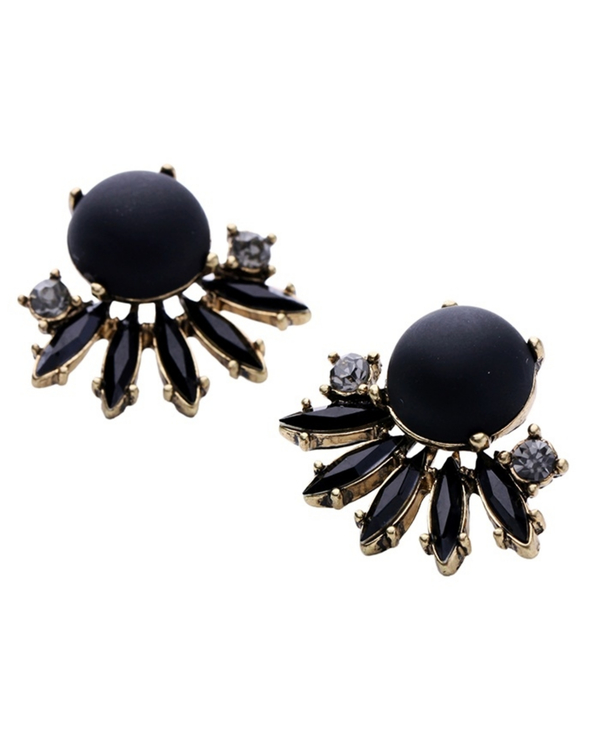 Black stud earrings by Streethopper | The Secret Label