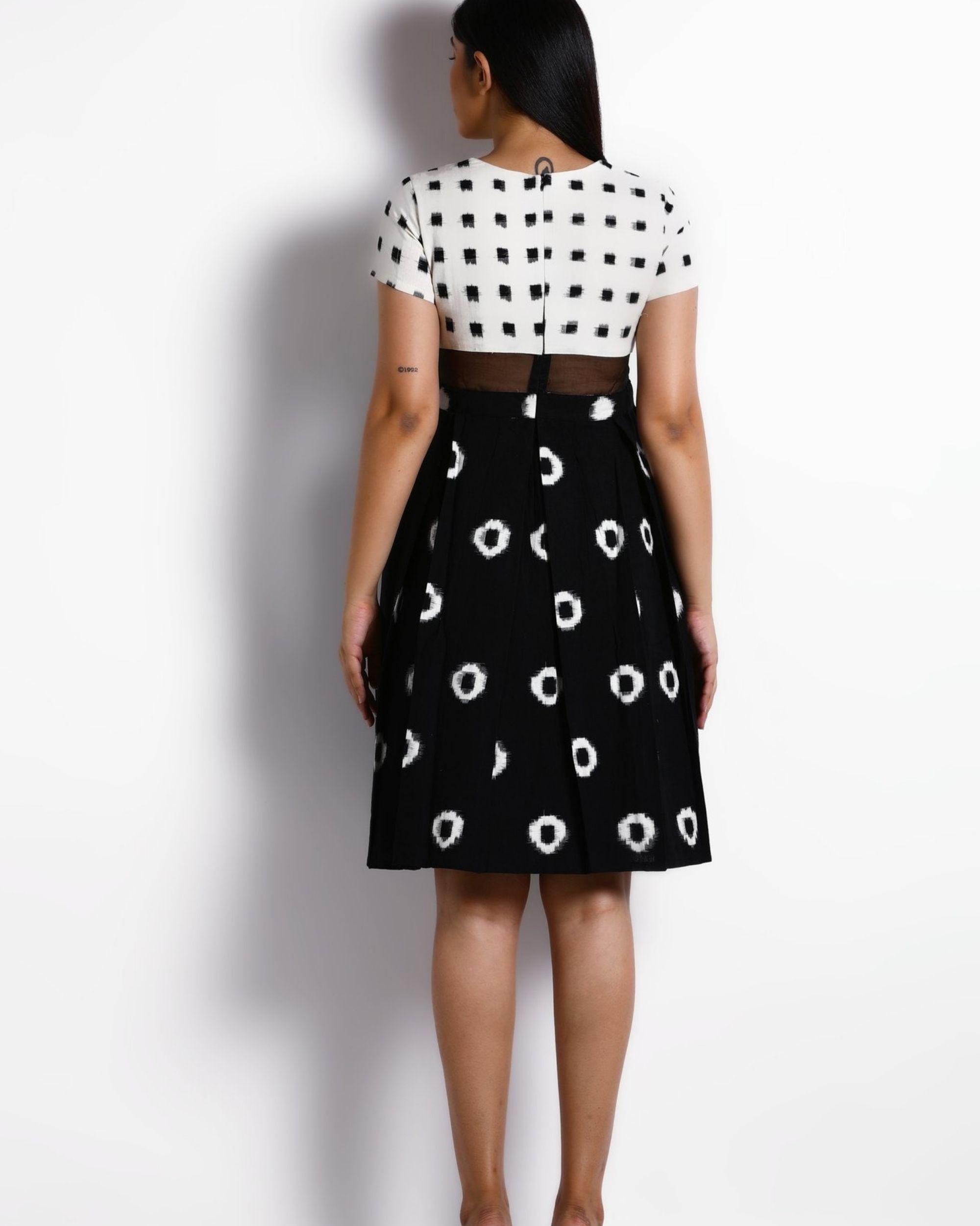 box pleated frock for ladies