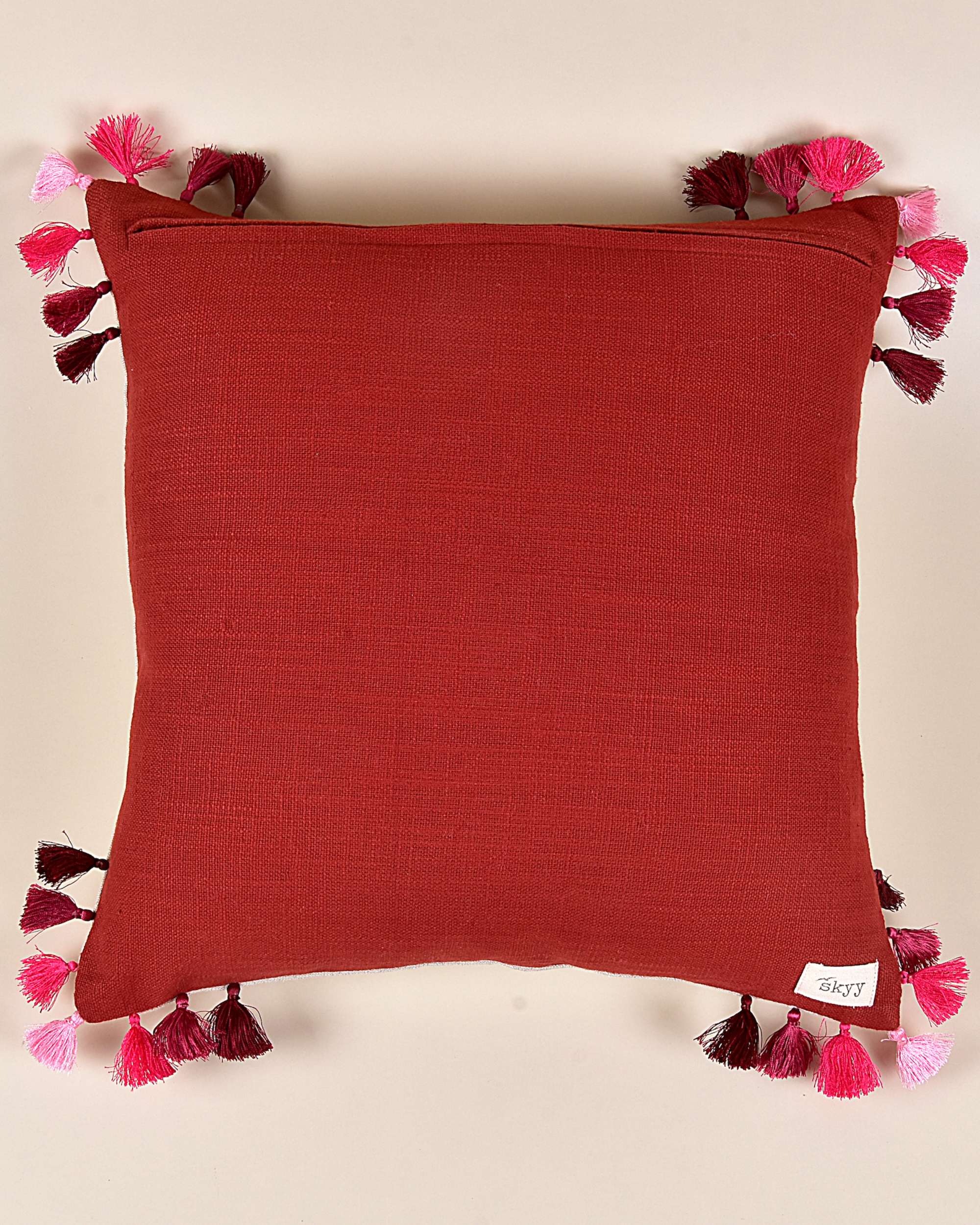 Marlow red cushion cover by Skyy Living The Secret Label