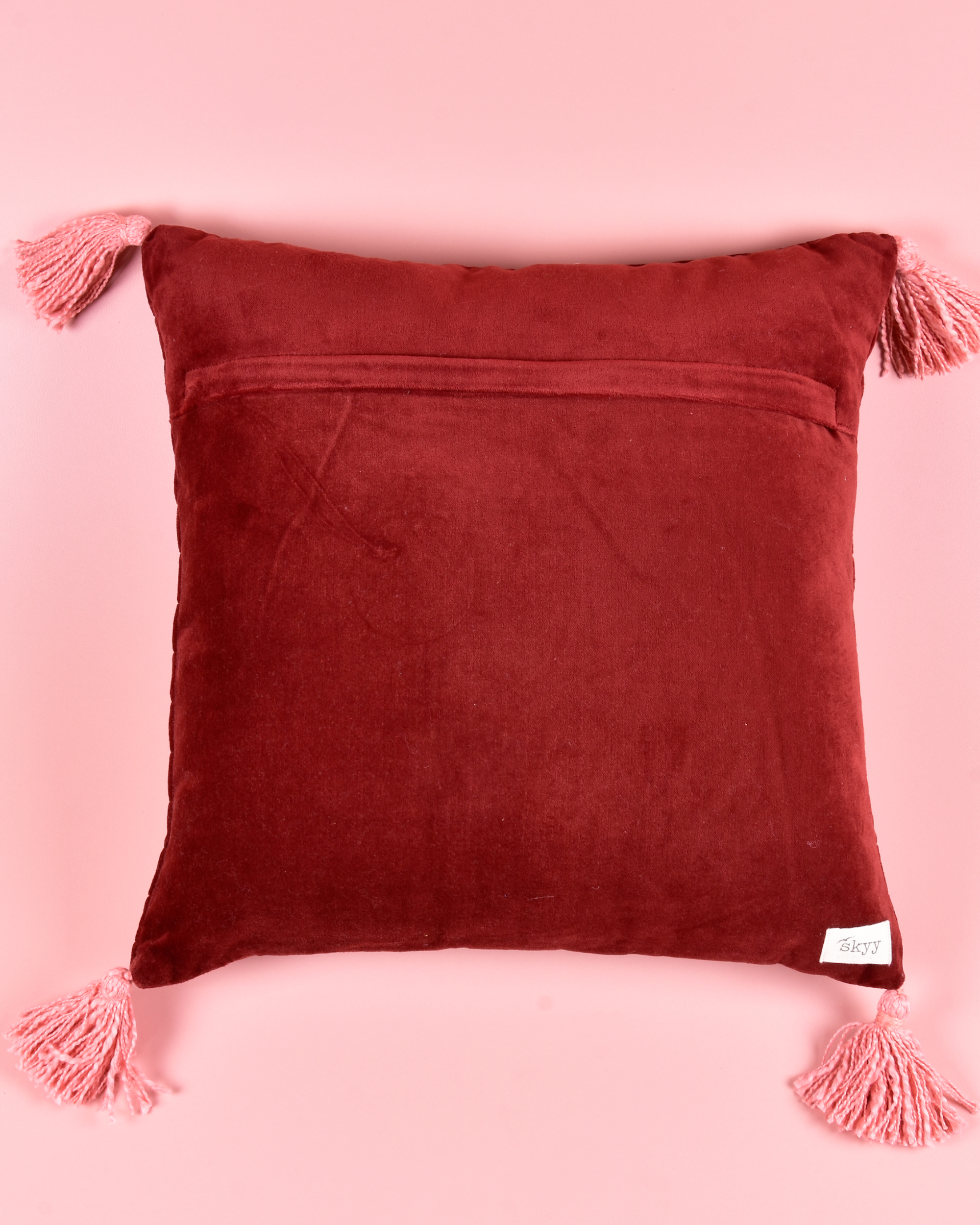 Sal red cushion cover by Skyy Living The Secret Label