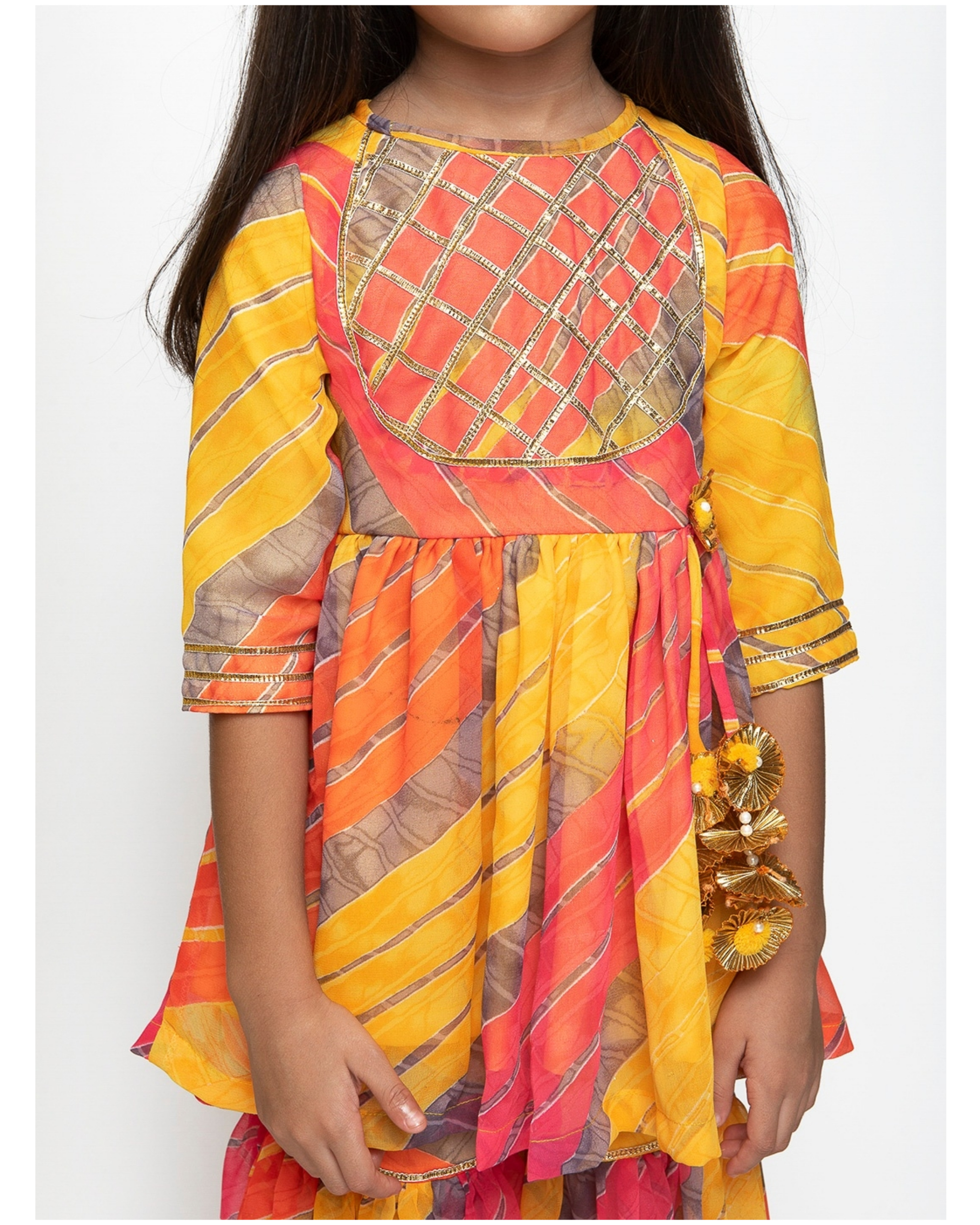 yellow sharara set