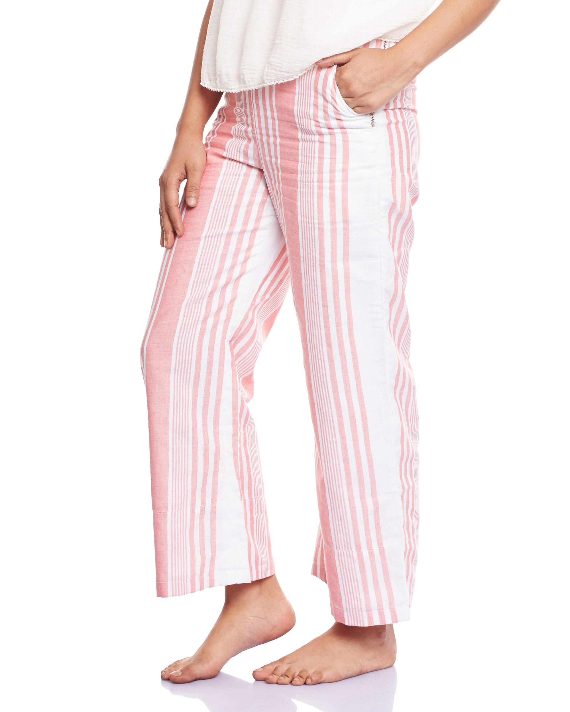 Striped pink culottes by Bhava | The Secret Label