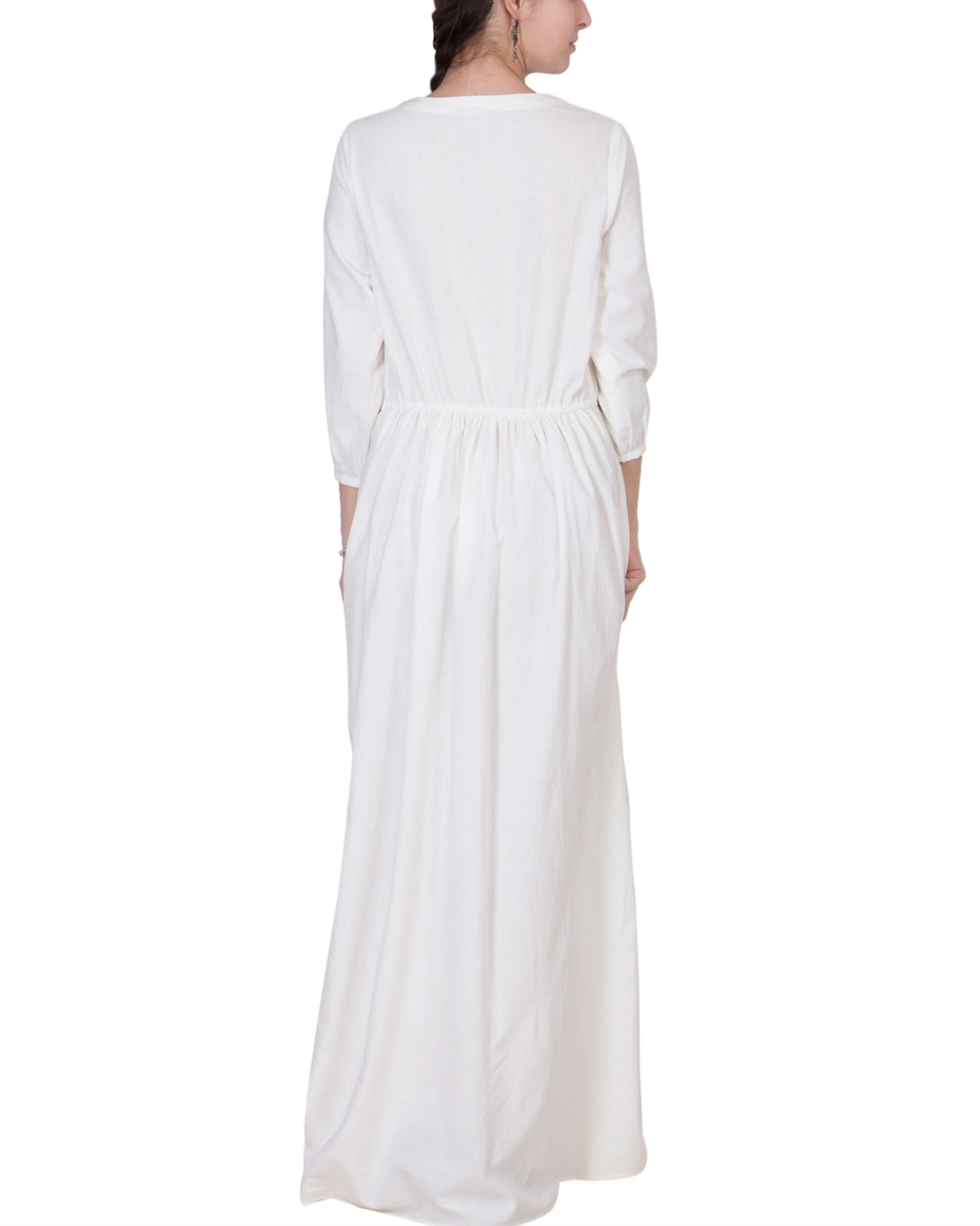 White muslin maxi by ANS | The Secret Label