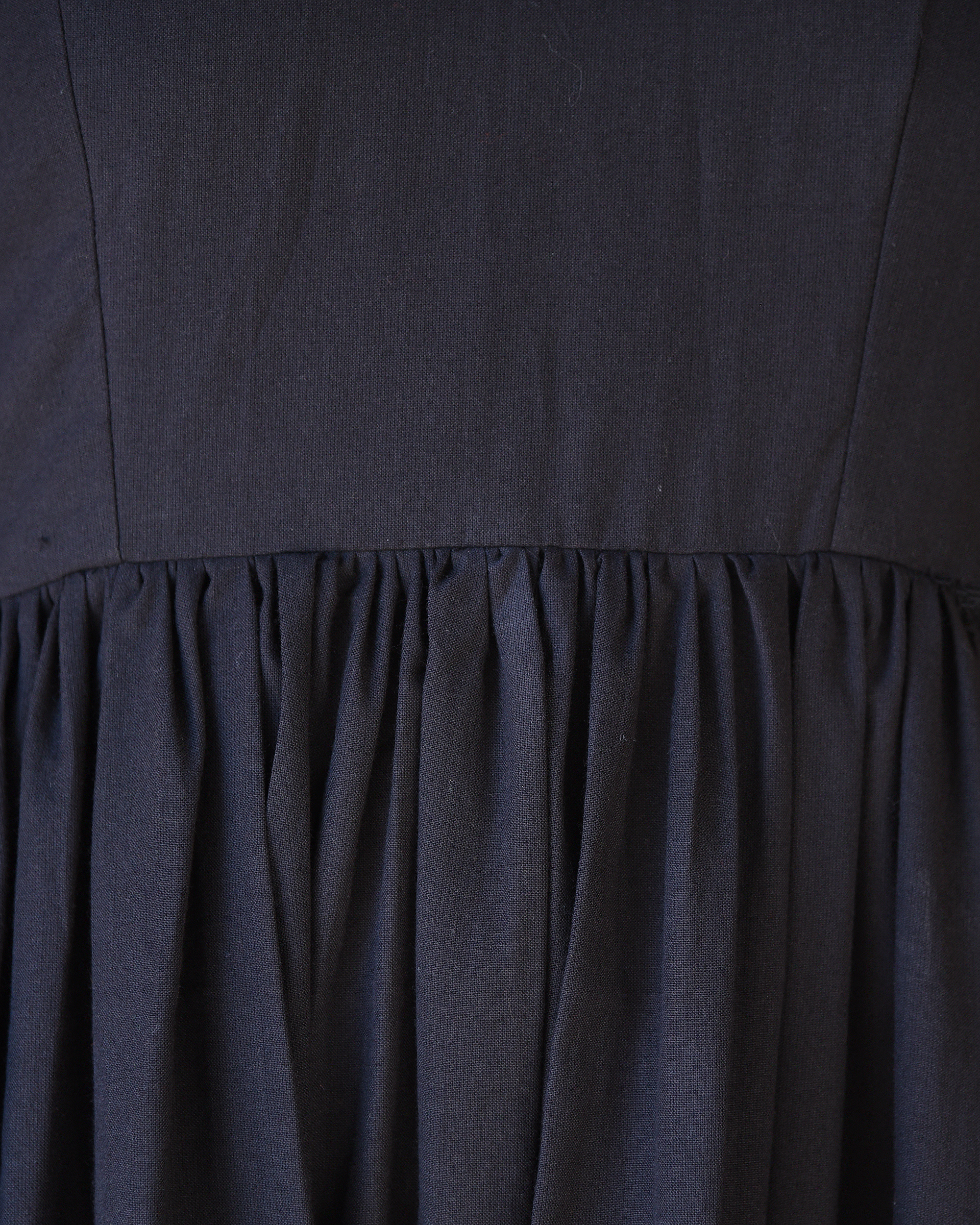 Black gathered dress with kalamkari border by Desi Doree | The Secret Label